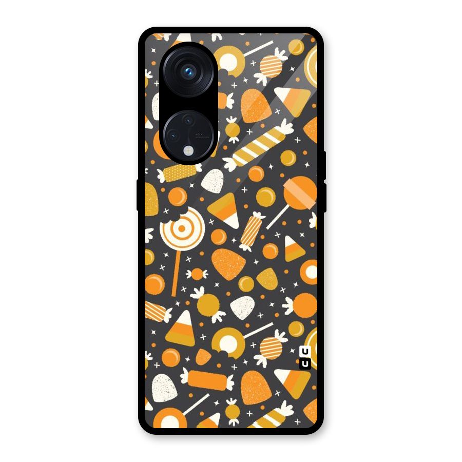 Candies Pattern Glass Back Case for Reno8 T 5G