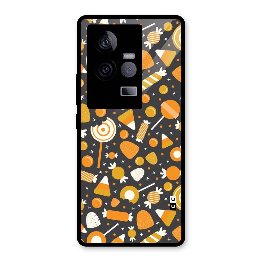 Candies Pattern Glass Back Case for Vivo iQOO 11 5G