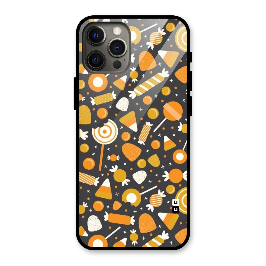 Candies Pattern Glass Back Case for iPhone 12 Pro Max
