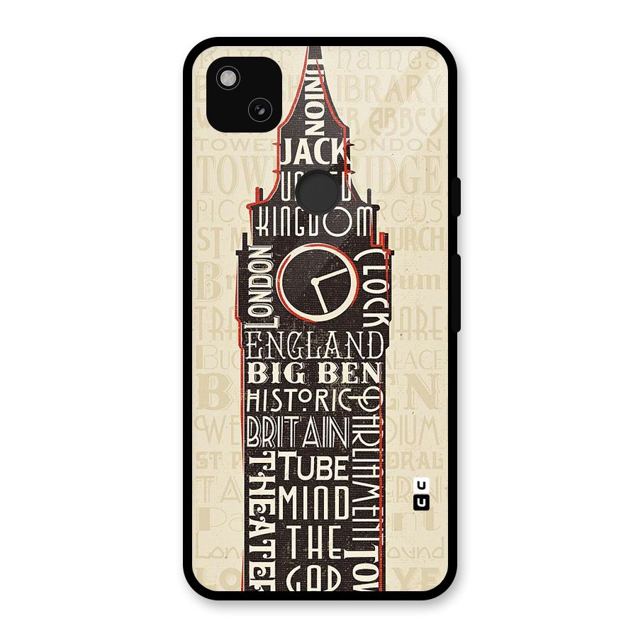 Cap City Design Glass Back Case for Google Pixel 4a