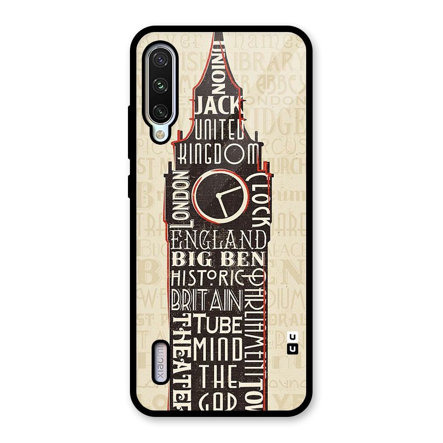 Cap City Design Glass Back Case for Mi A3