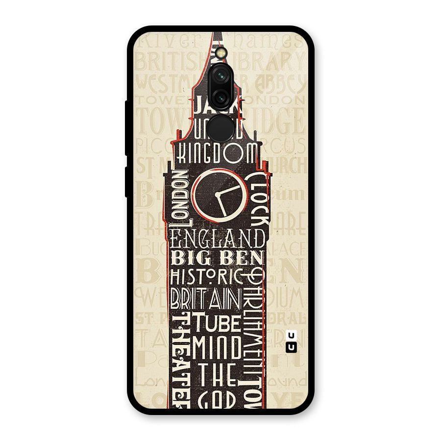 Cap City Design Glass Back Case for Redmi 8