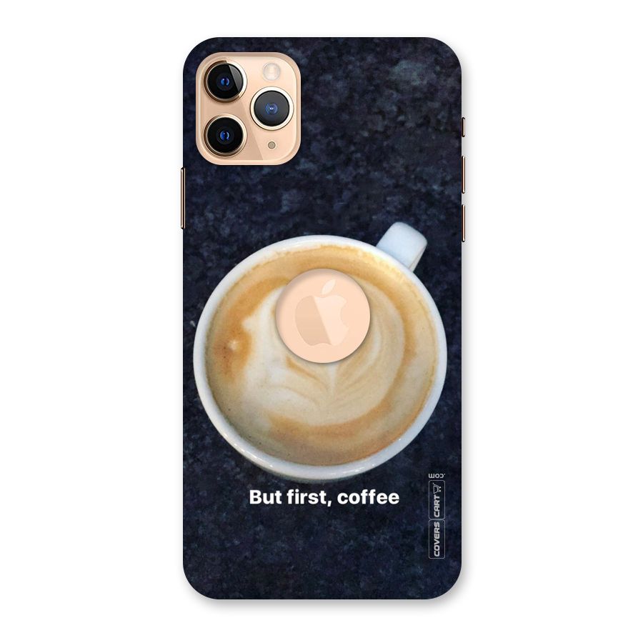 Cappuccino Coffee Back Case for iPhone 11 Pro Max Logo Cut