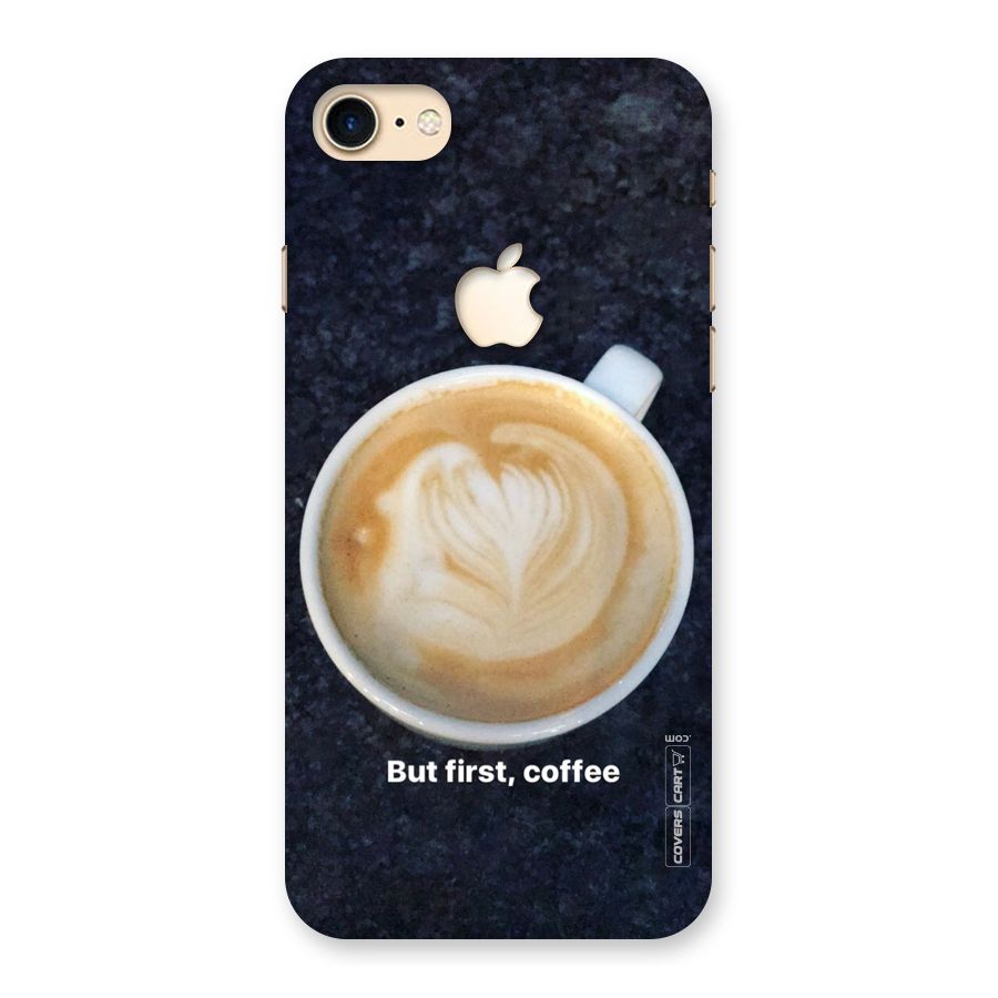 Cappuccino Coffee Back Case for iPhone 7 Apple Cut