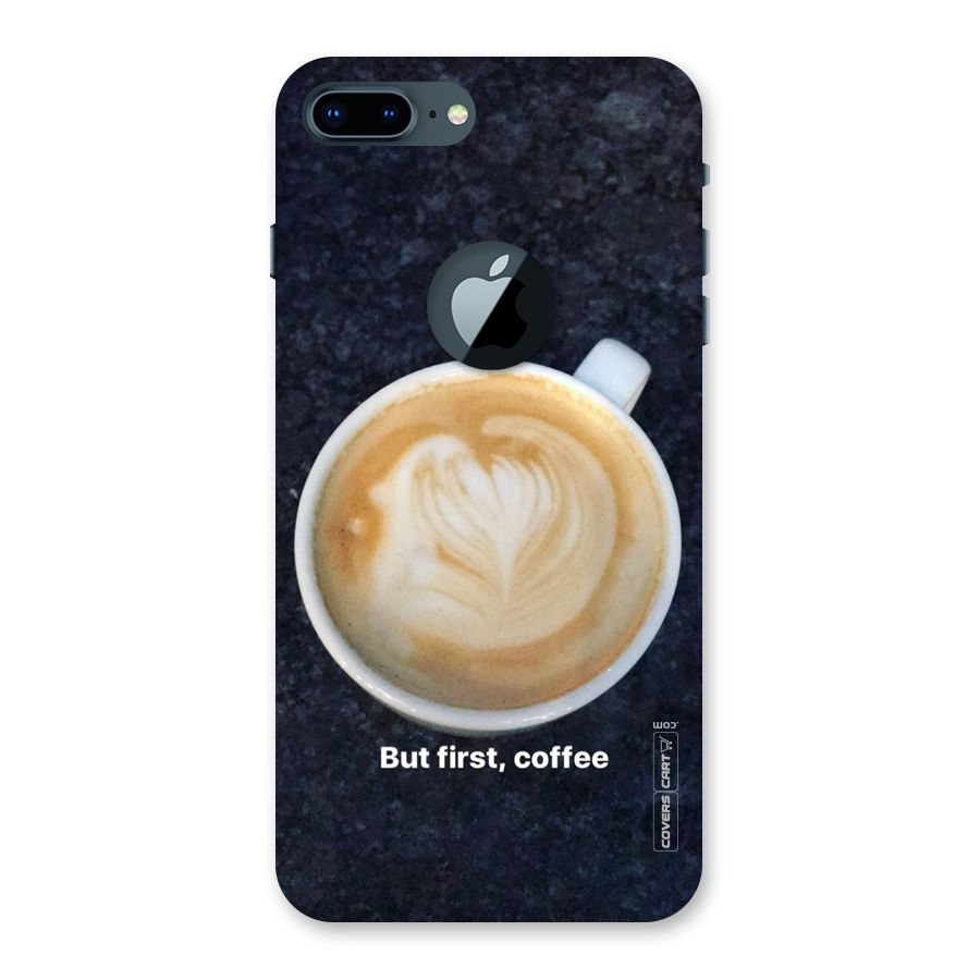 Cappuccino Coffee Back Case for iPhone 7 Plus Logo Cut