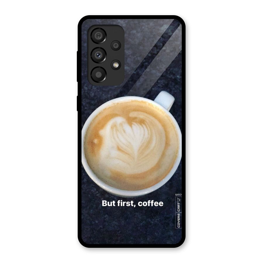 Cappuccino Coffee Glass Back Case for Galaxy A33 5G