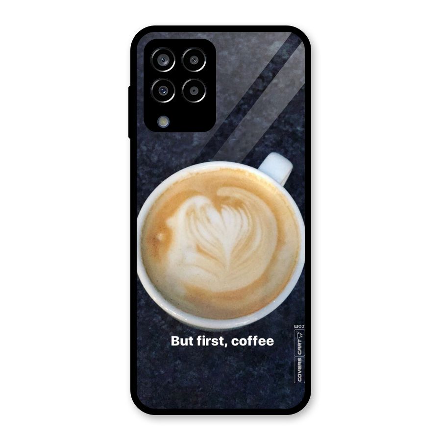 Cappuccino Coffee Glass Back Case for Galaxy M33