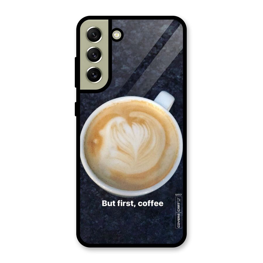 Cappuccino Coffee Glass Back Case for Galaxy S21 FE 5G