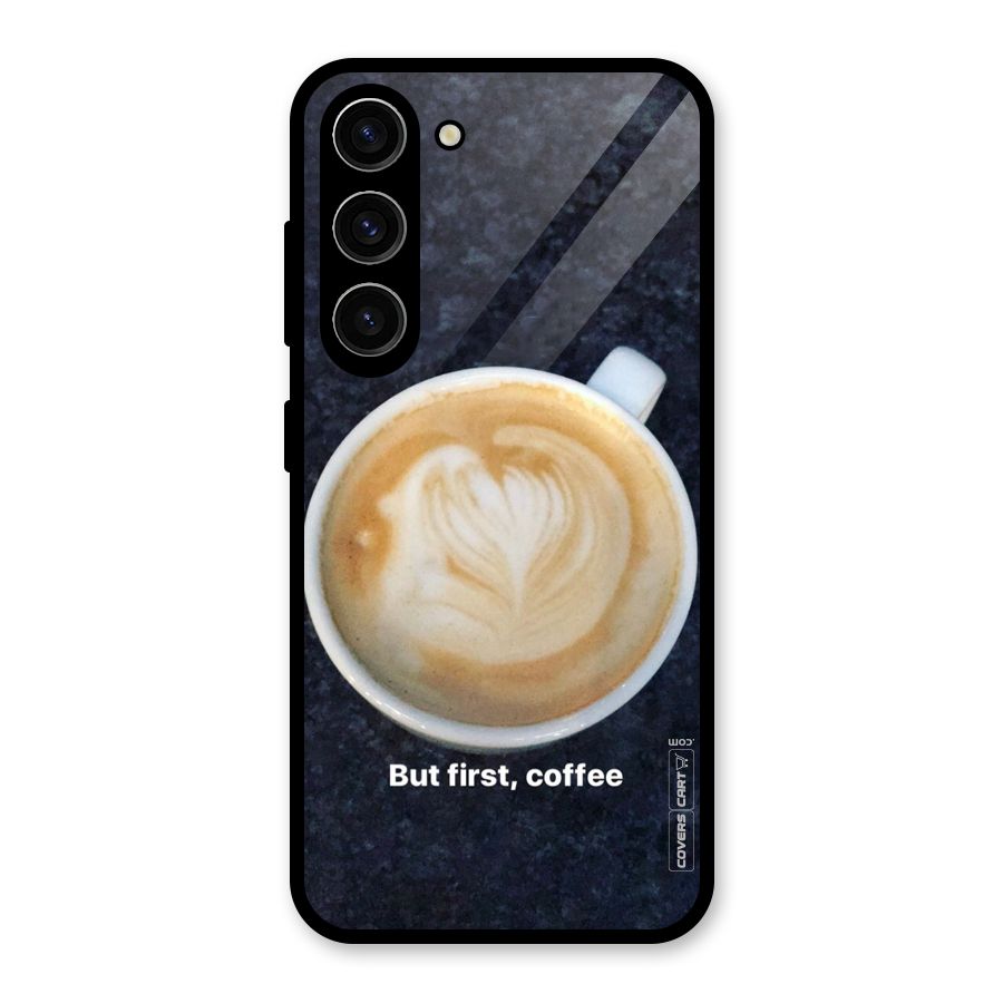 Cappuccino Coffee Glass Back Case for Galaxy S23