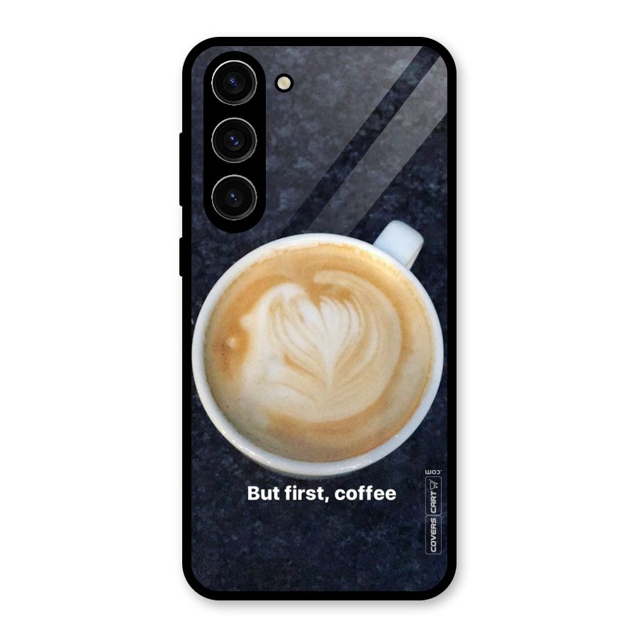 Cappuccino Coffee Glass Back Case for Galaxy S23 Plus