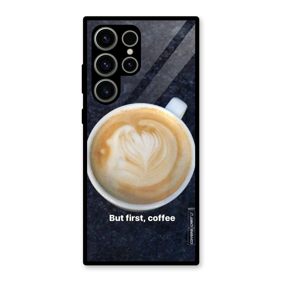Cappuccino Coffee Glass Back Case for Galaxy S23 Ultra