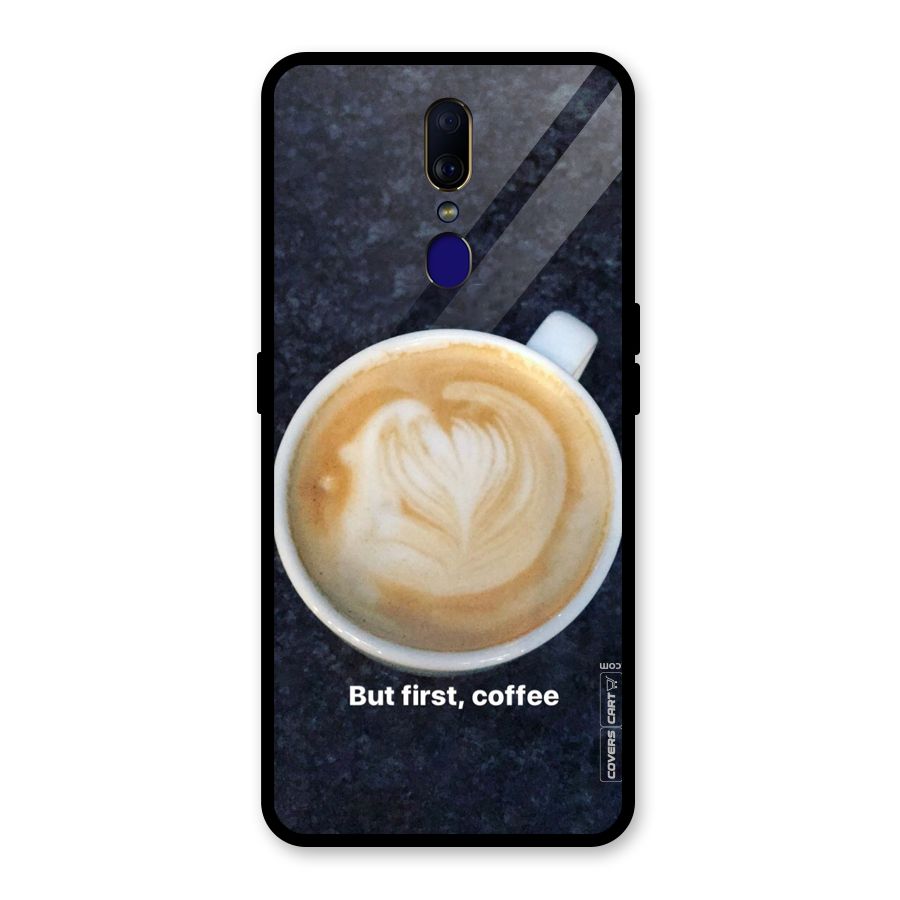 Cappuccino Coffee Glass Back Case for Oppo F11