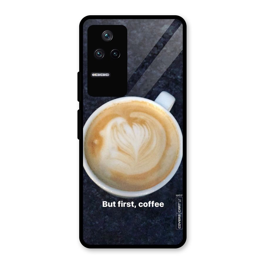 Cappuccino Coffee Glass Back Case for Poco F4 5G
