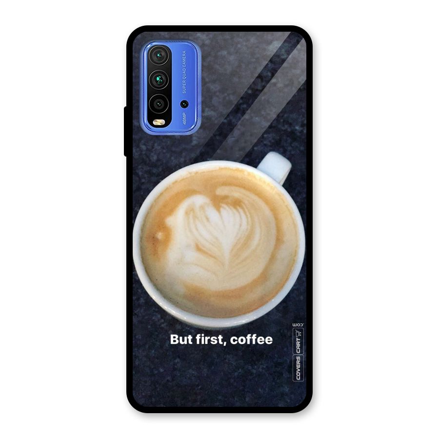 Cappuccino Coffee Glass Back Case for Redmi 9 Power