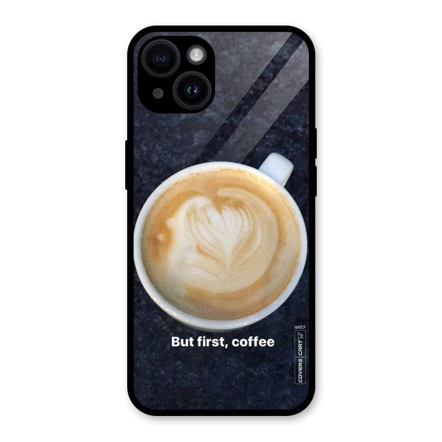 Cappuccino Coffee Glass Back Case for iPhone 14