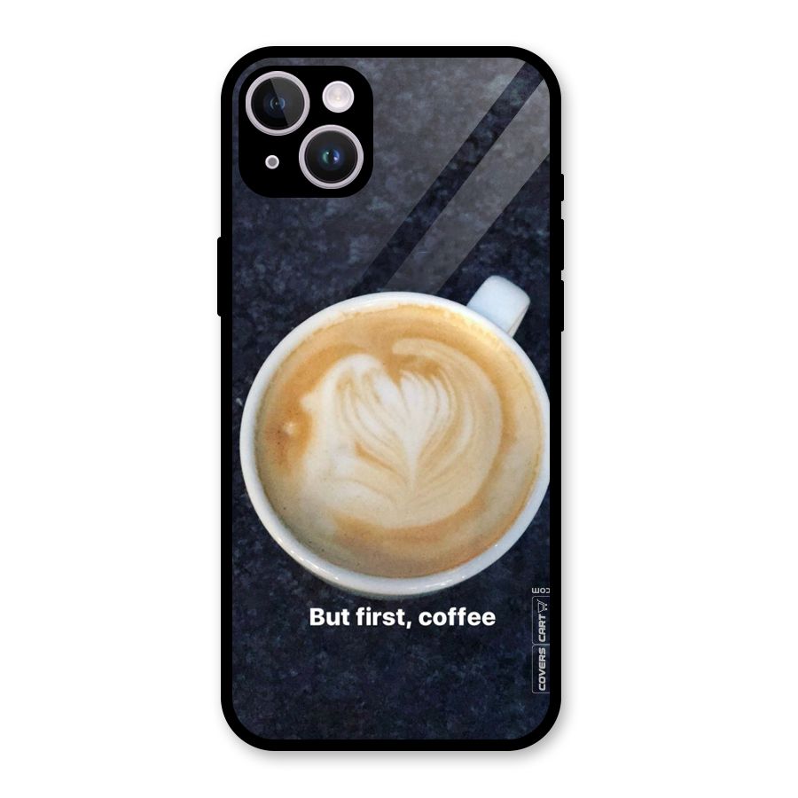 Cappuccino Coffee Glass Back Case for iPhone 14 Plus