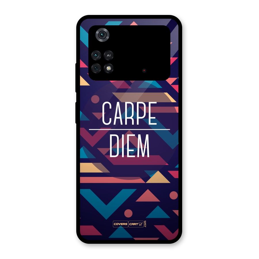 Carpe Diem Glass Back Case for Poco M4 Pro 4G