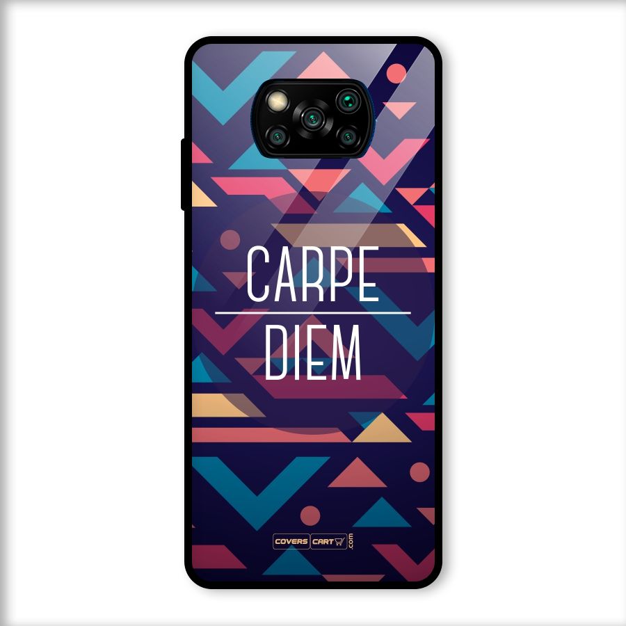 Carpe Diem Glass Back Case for Poco X3