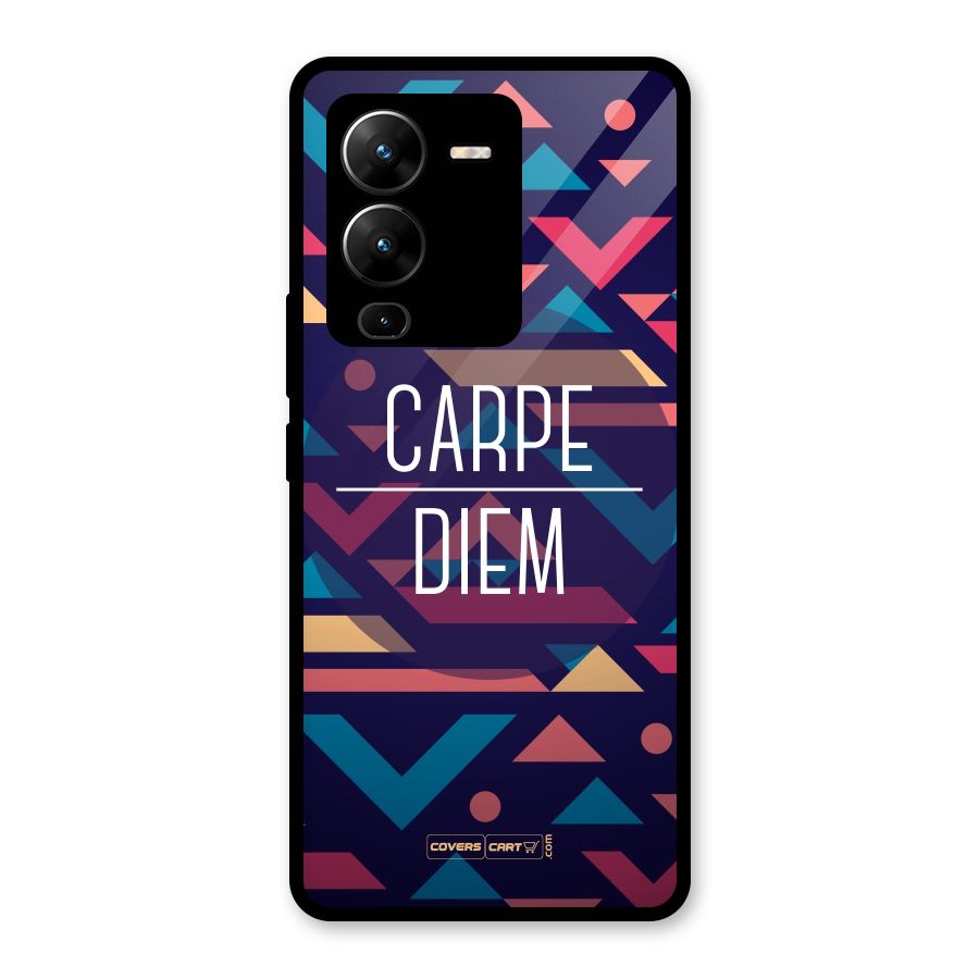 Carpe Diem Glass Back Case for Vivo V25 Pro