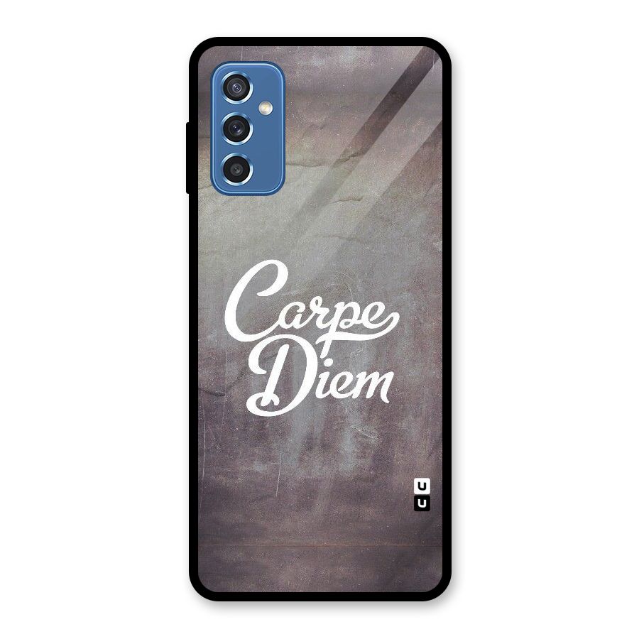 Carpe Diem Rugged Glass Back Case for Galaxy M52 5G