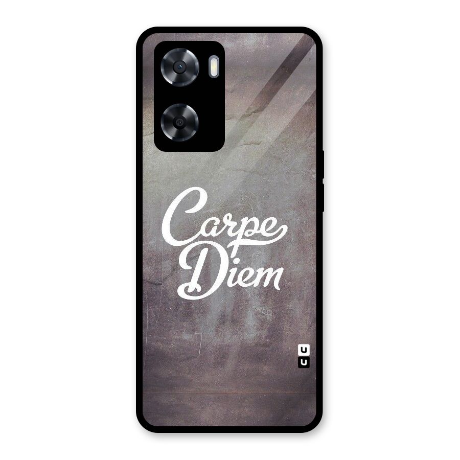 Carpe Diem Rugged Glass Back Case for Oppo A57 2022