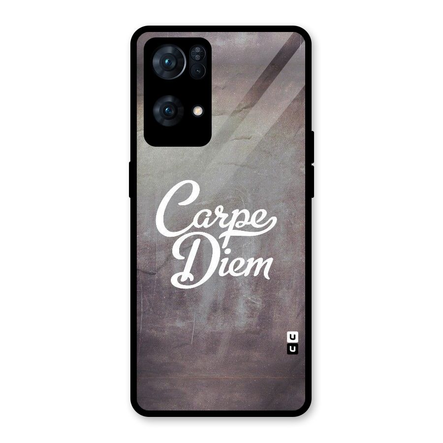 Carpe Diem Rugged Glass Back Case for Oppo Reno7 Pro 5G
