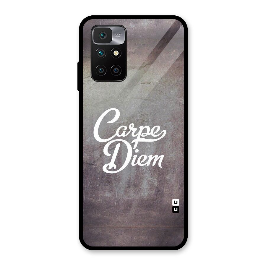 Carpe Diem Rugged Glass Back Case for Redmi 10 Prime