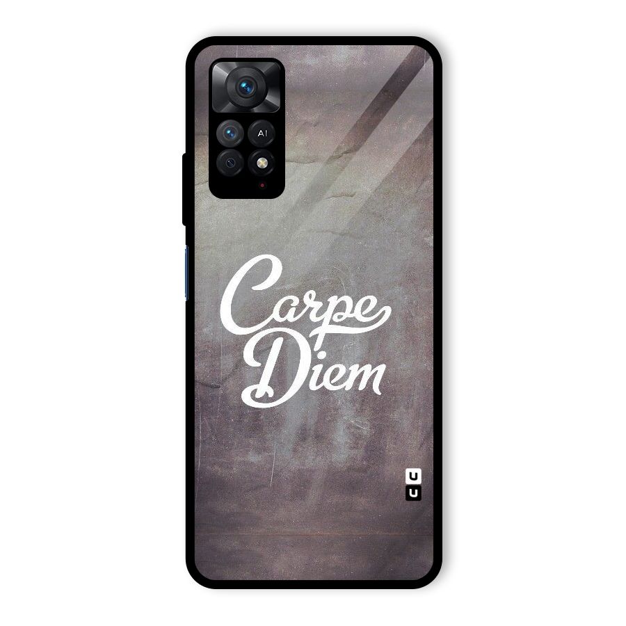 Carpe Diem Rugged Glass Back Case for Redmi Note 11 Pro