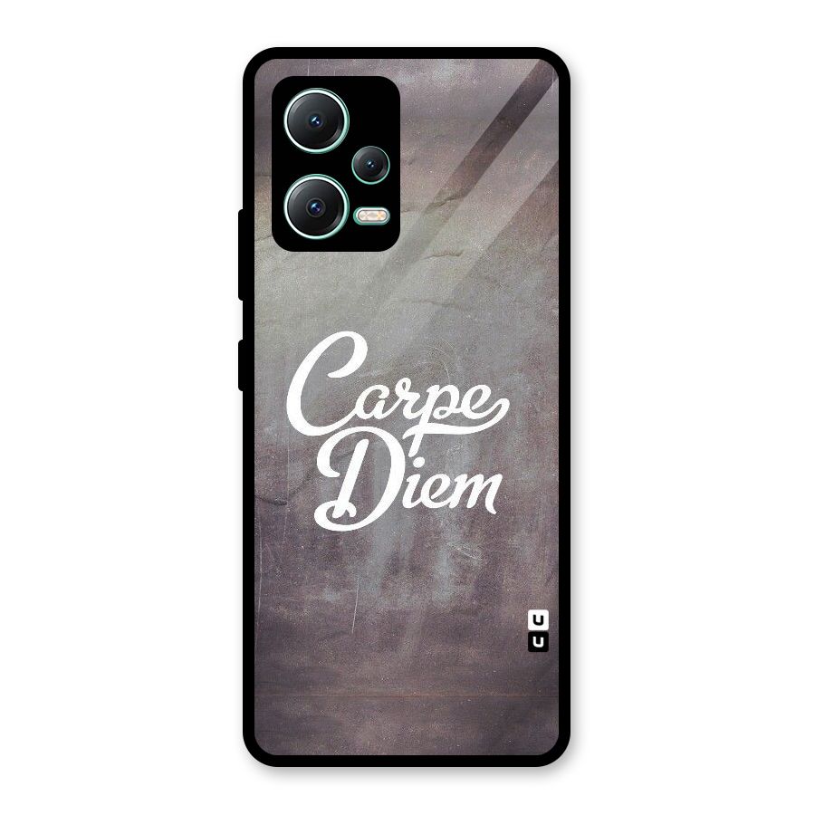 Carpe Diem Rugged Glass Back Case for Redmi Note 12 5G