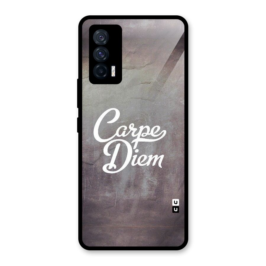 Carpe Diem Rugged Glass Back Case for Vivo iQOO 7 5G