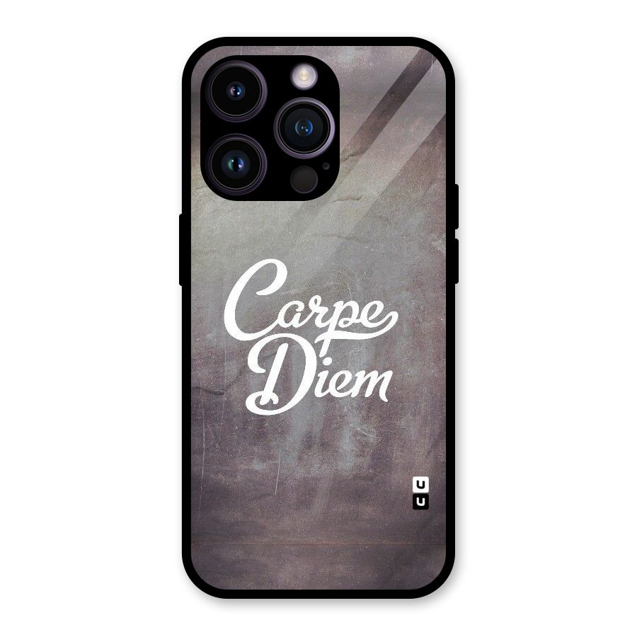 Carpe Diem Rugged Glass Back Case for iPhone 14 Pro