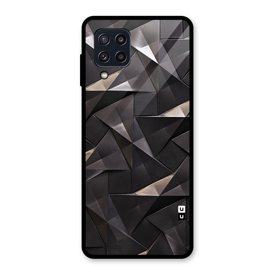 Carved Triangles Glass Back Case for Galaxy M32