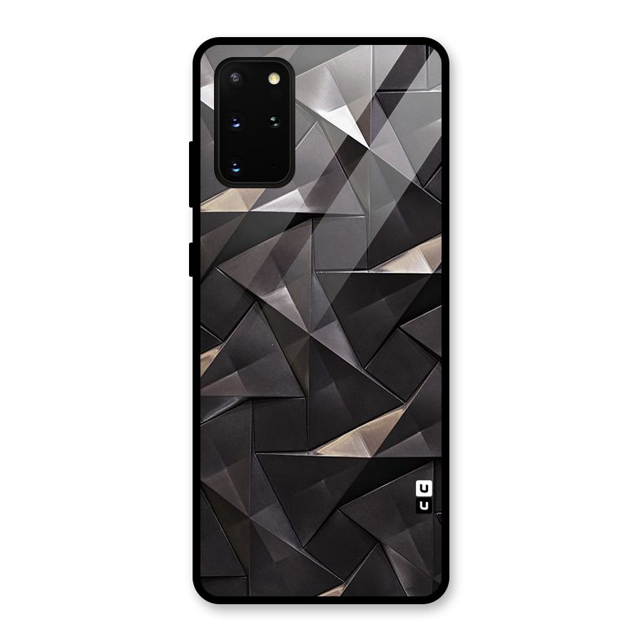 Carved Triangles Glass Back Case for Galaxy S20 Plus