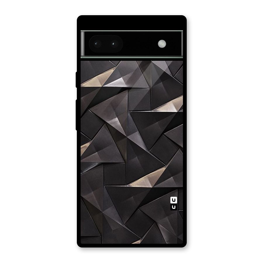 Carved Triangles Glass Back Case for Google Pixel 6a