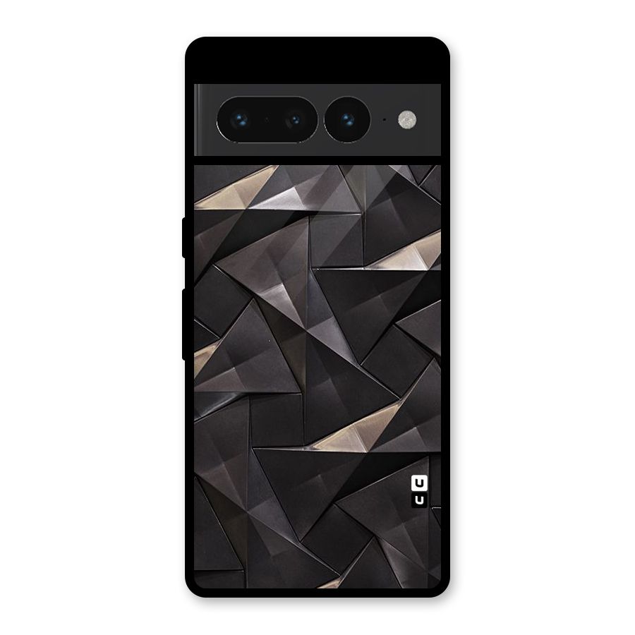 Carved Triangles Glass Back Case for Google Pixel 7 Pro