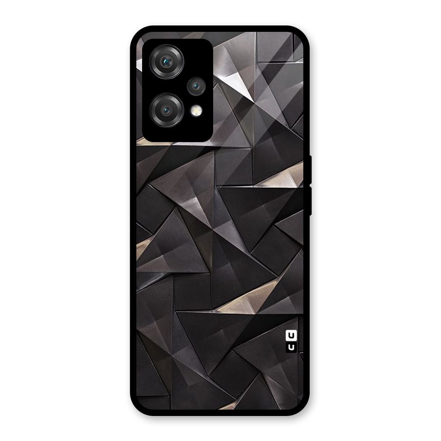 Carved Triangles Glass Back Case for OnePlus Nord CE 2 Lite 5G
