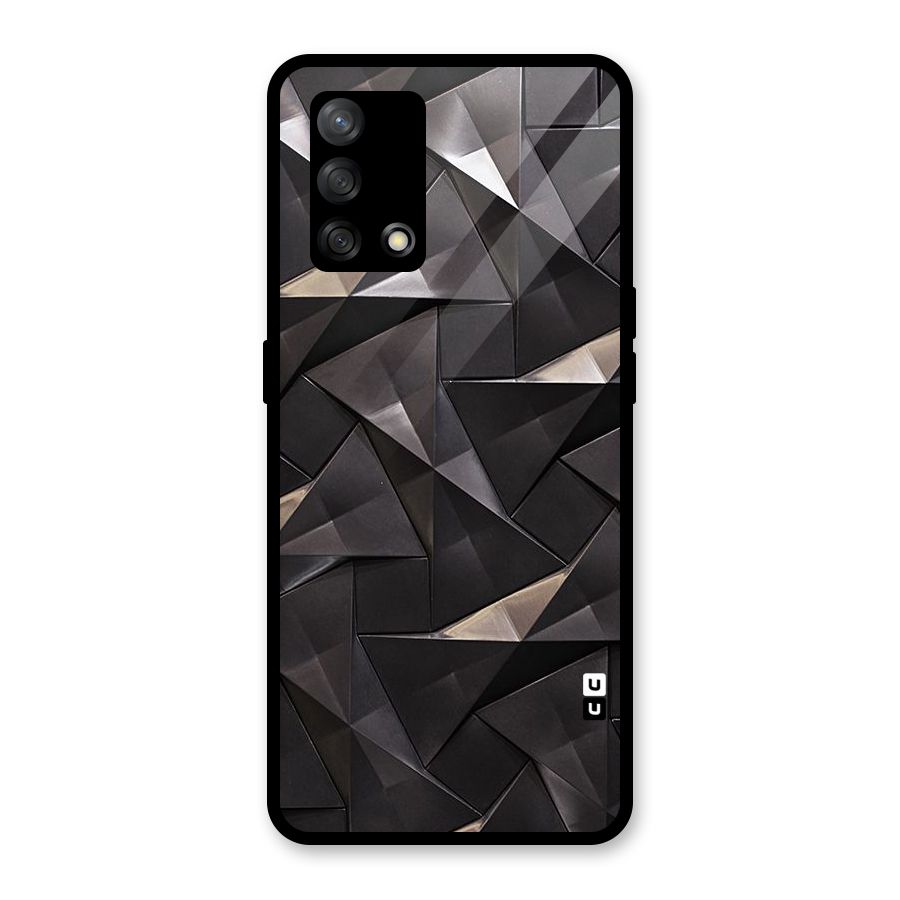 Carved Triangles Glass Back Case for Oppo F19
