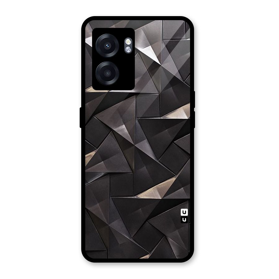 Carved Triangles Glass Back Case for Oppo K10 (5G)