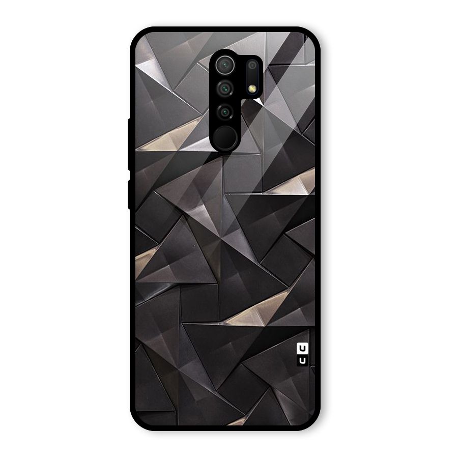 Carved Triangles Glass Back Case for Poco M2