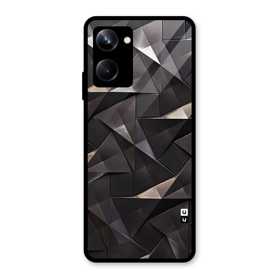 Carved Triangles Glass Back Case for Realme 10 Pro