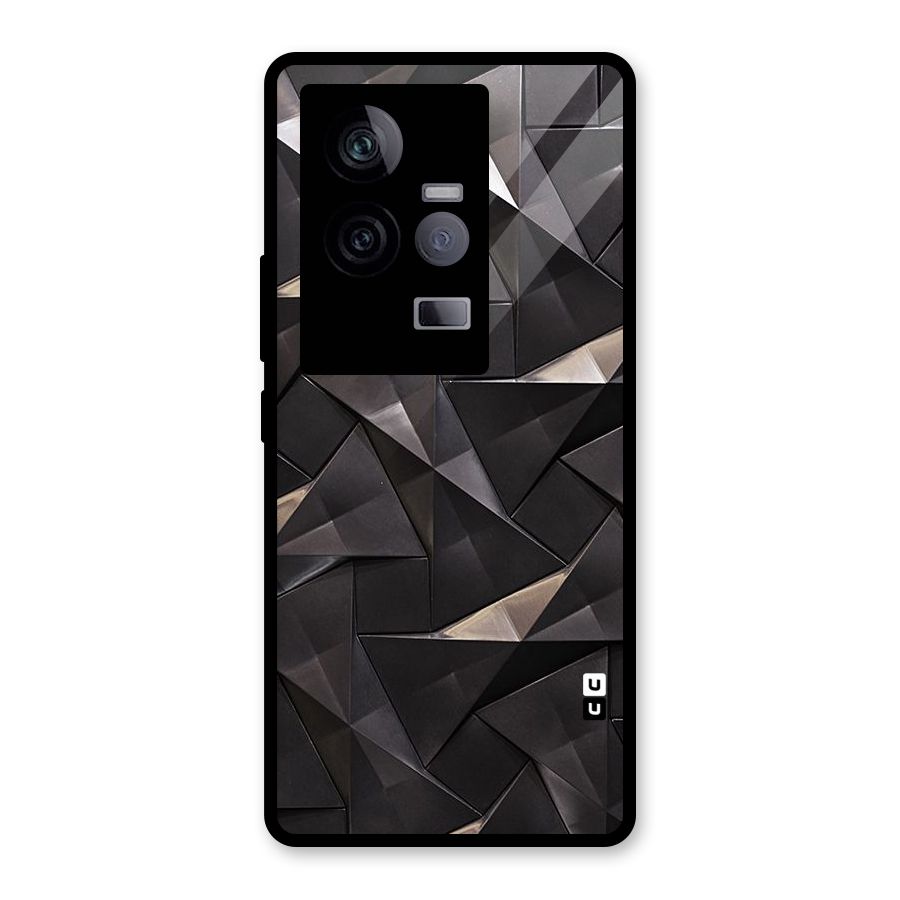 Carved Triangles Glass Back Case for Vivo iQOO 11 5G