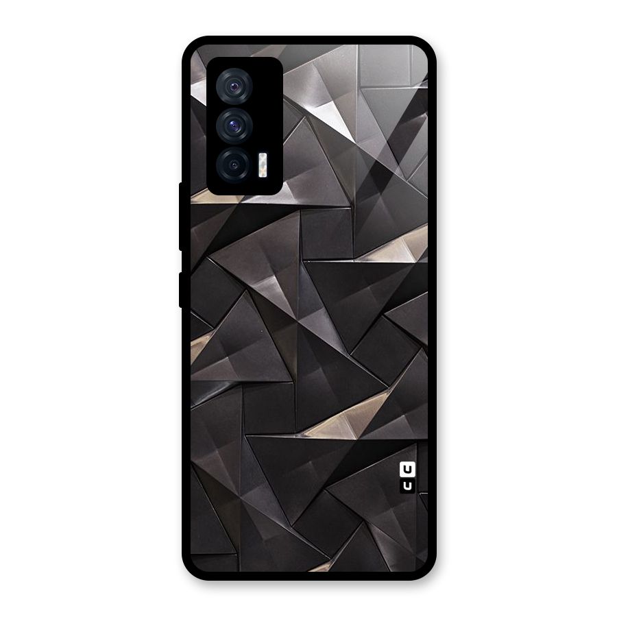 Carved Triangles Glass Back Case for Vivo iQOO 7 5G