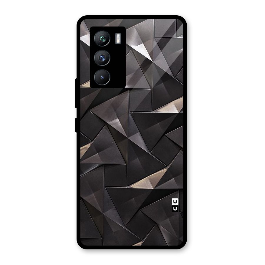 Carved Triangles Glass Back Case for Vivo iQOO 9 SE