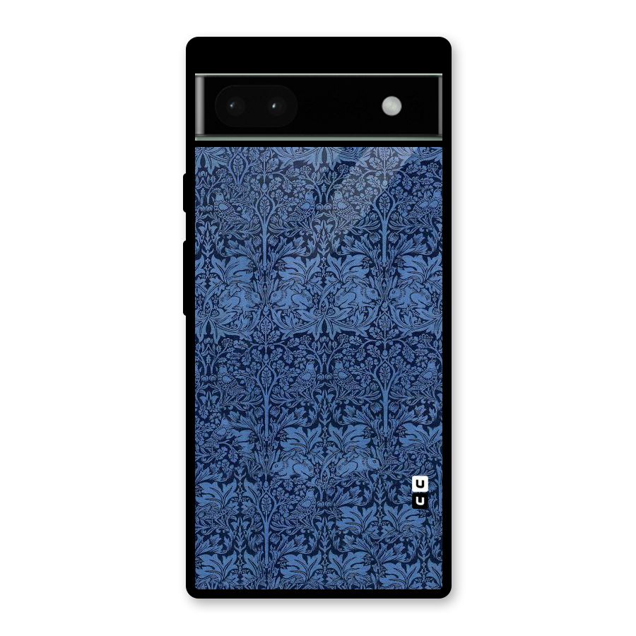 Carving Design Glass Back Case for Google Pixel 6a