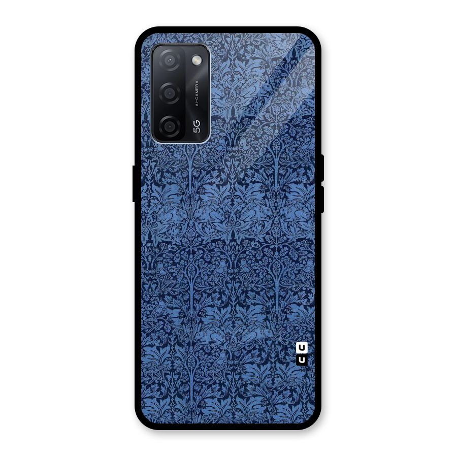 Carving Design Glass Back Case for Oppo A53s 5G