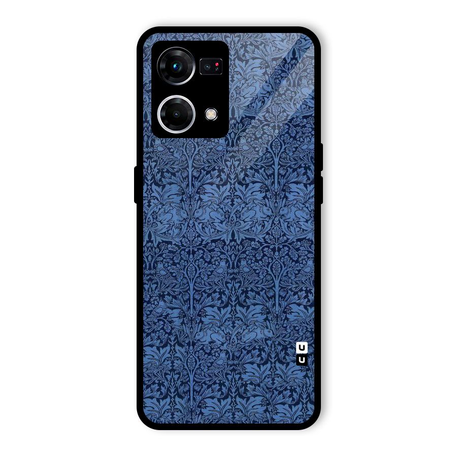 Carving Design Glass Back Case for Oppo F21 Pro 4G