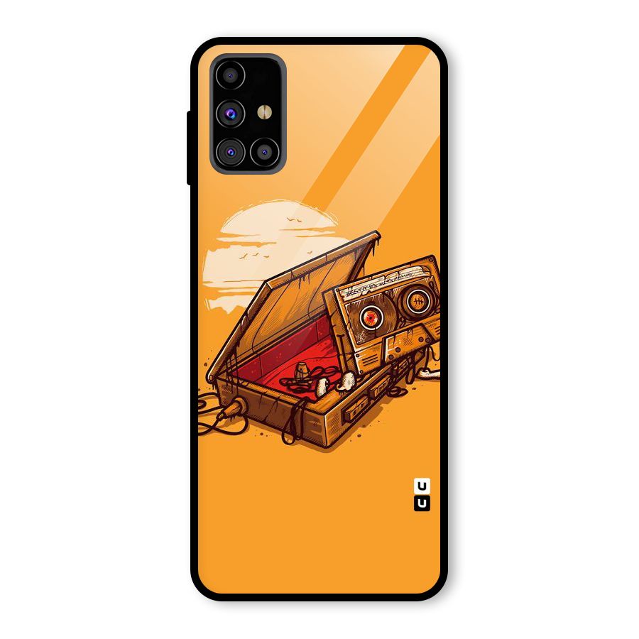 Casette Box Glass Back Case for Galaxy M31s