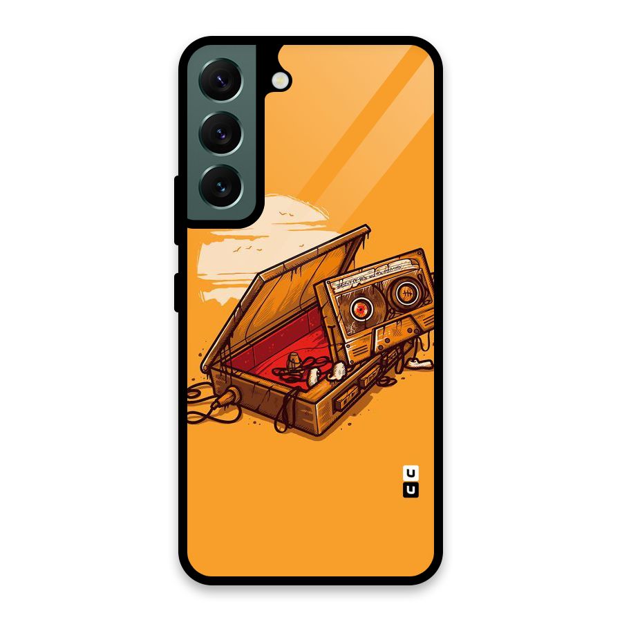 Casette Box Glass Back Case for Galaxy S22 5G