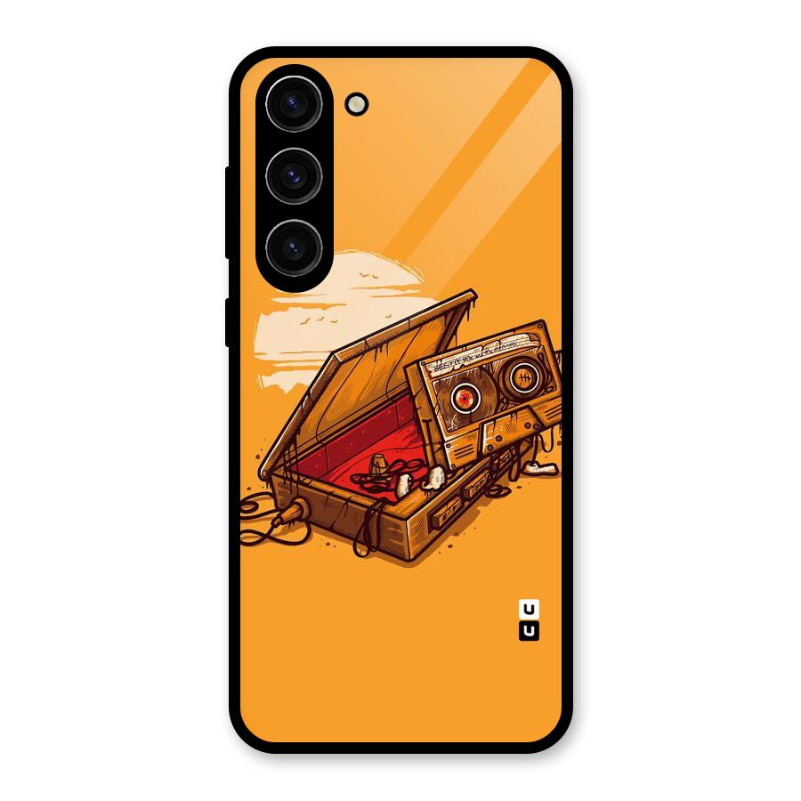 Casette Box Glass Back Case for Galaxy S23 Plus