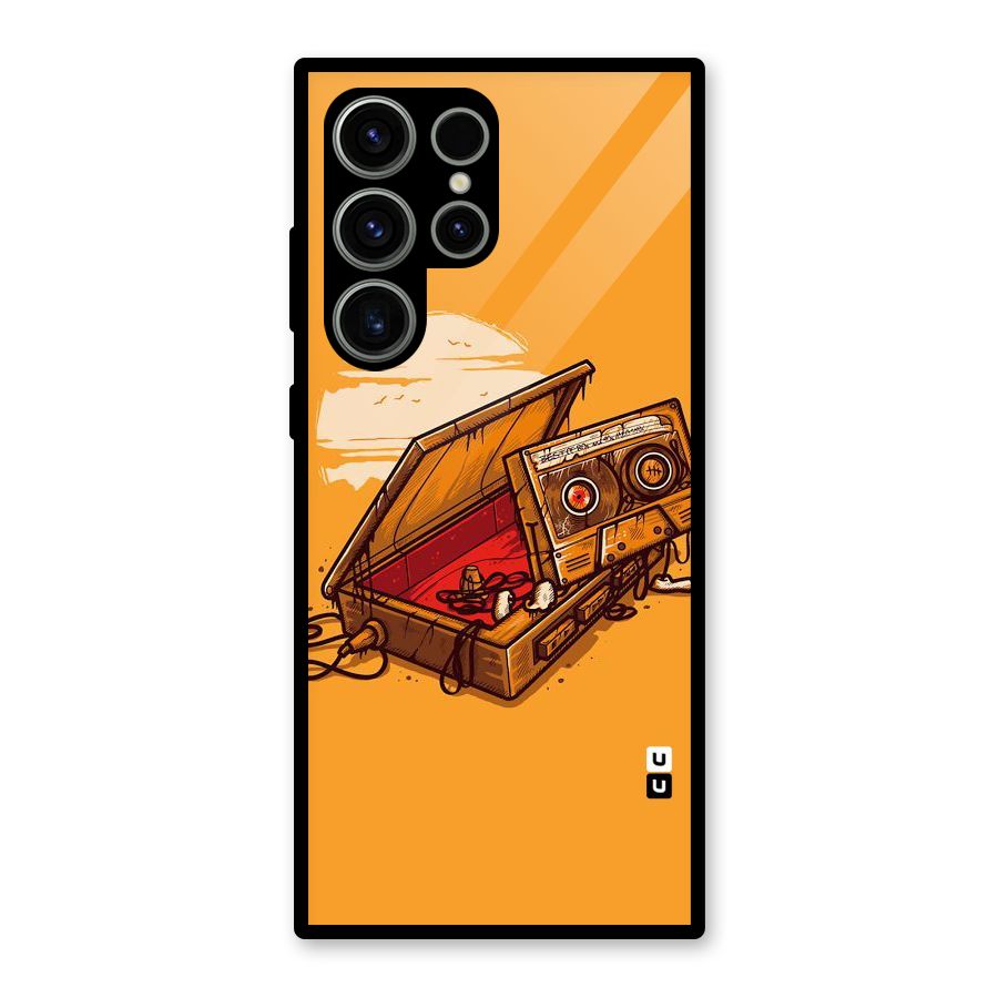 Casette Box Glass Back Case for Galaxy S23 Ultra